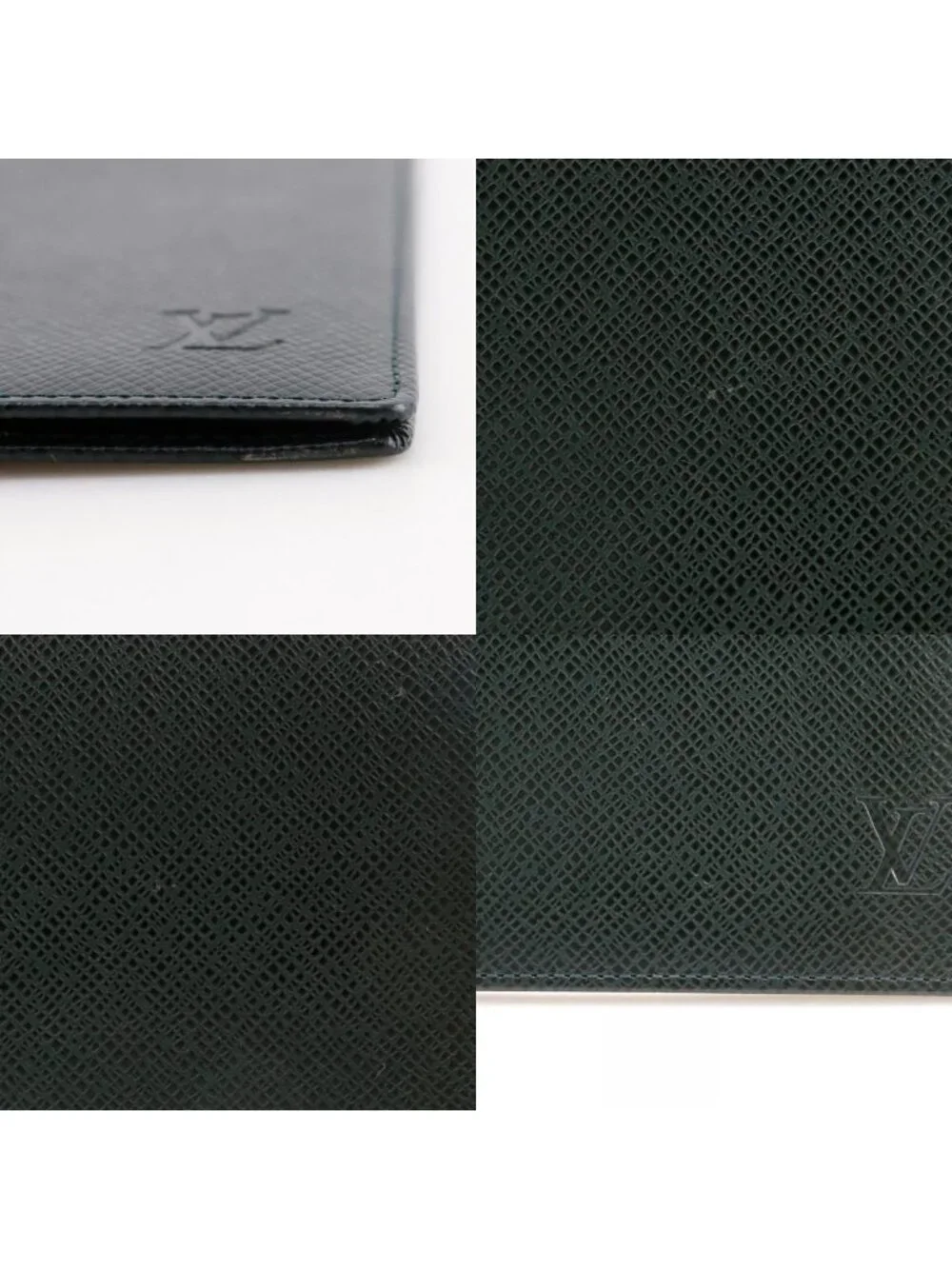 Louis Vuitton Agenda Bureau Notebook Cover Taiga Epi Sear Dark Green